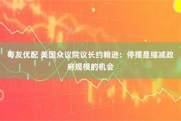 粤友优配 美国众议院议长约翰逊：停摆是缩减政府规模的机会